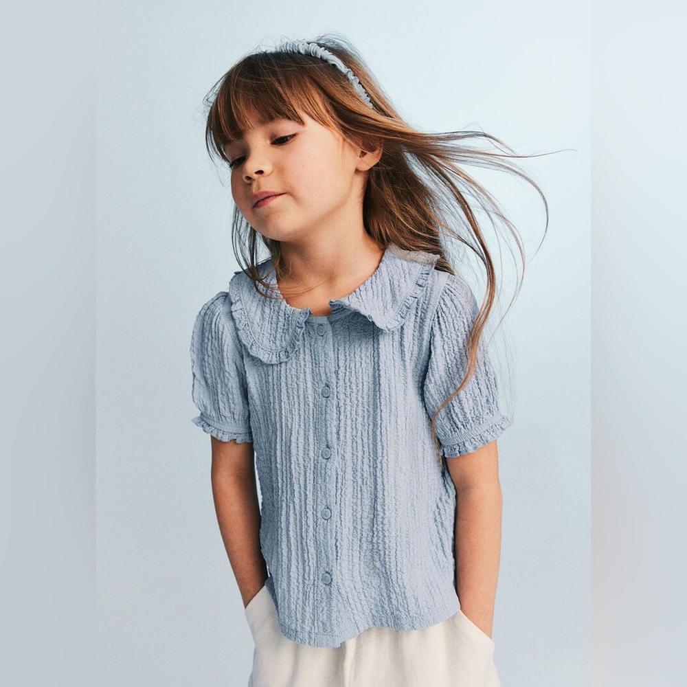 NEW H&M Blouse with Ruffle Collar